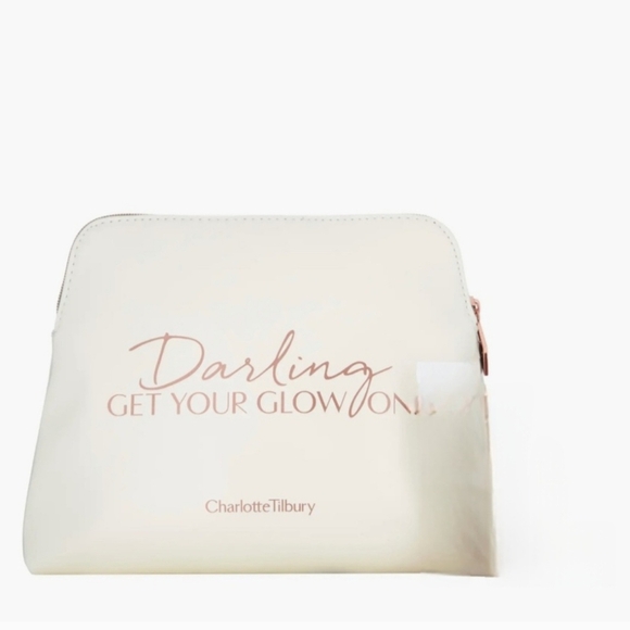 NEW! Charlotte Tilbury, Darling Get Your Glow On Pouch + 7 Piece Bundle - Picture 2 of 8